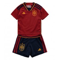 Dětský Fotbalový dres Španělsko MS 2022 Domácí Krátký Rukáv (+ trenýrky)